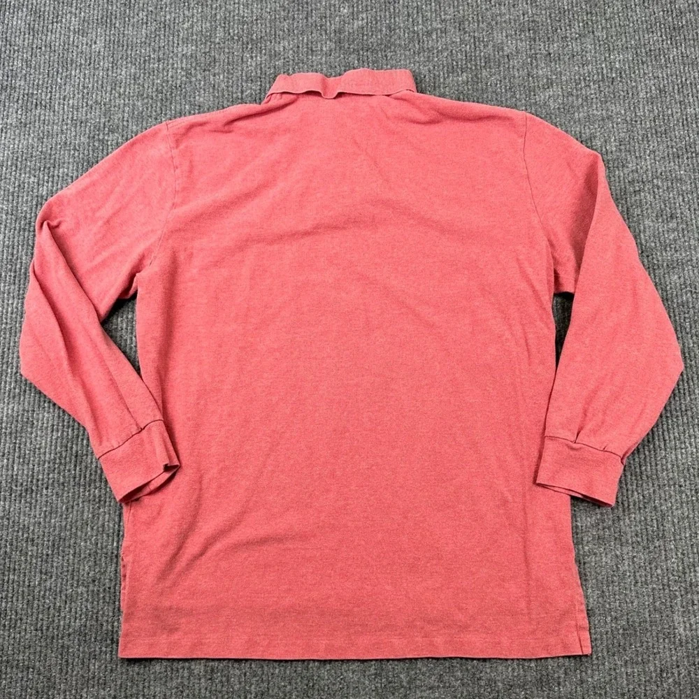Polo by Ralph Lauren Long Sleeve Polo Shirt Mens XL Coral Pink Classic Fit